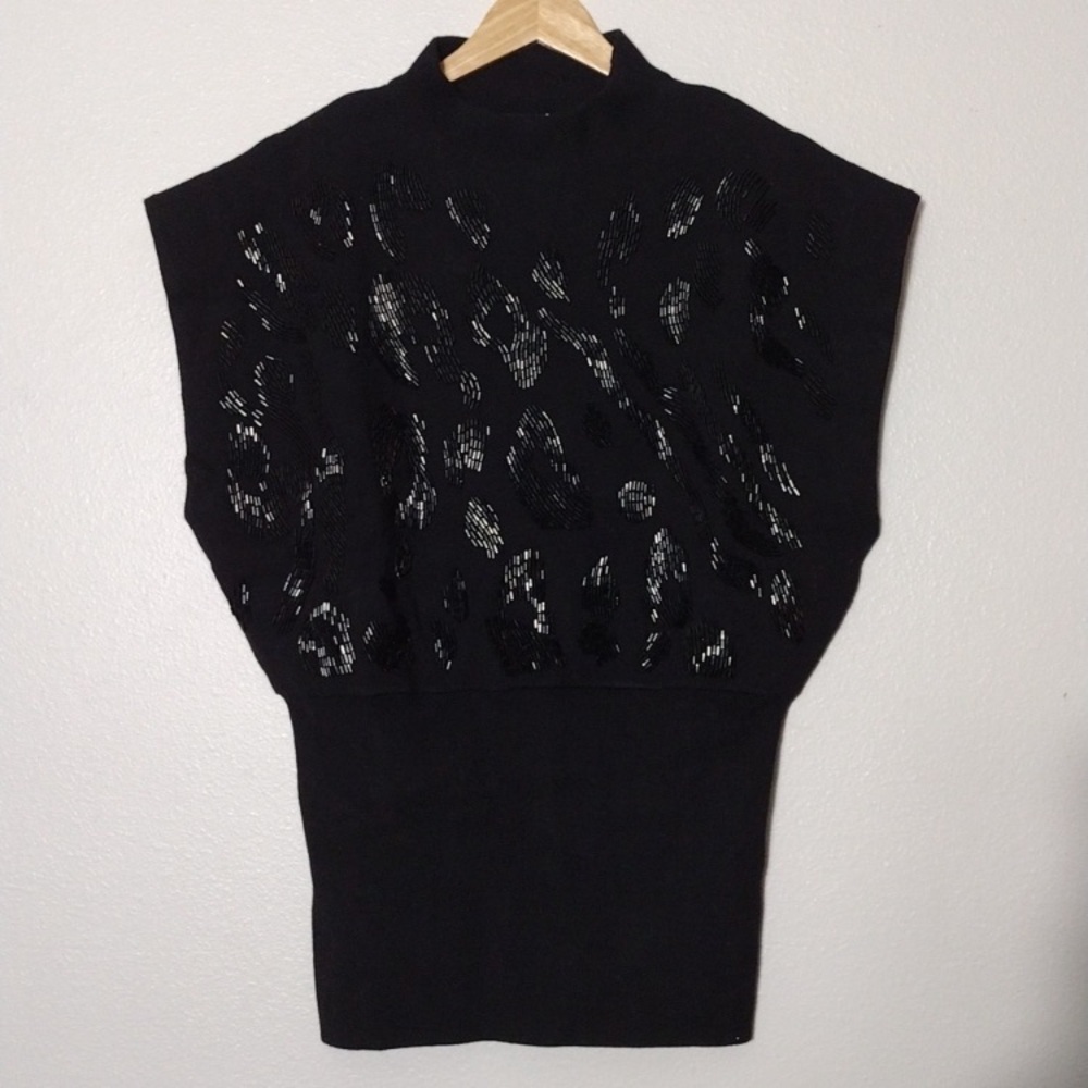 Stockholm Atelier & Other Stories Black Sleeveless Sculptural Knit Top New Sz M - Picture 7 of 7